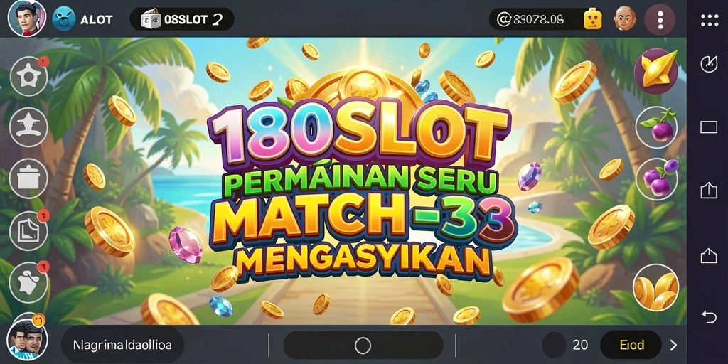 Gameplay seru 180SLOT dengan tantangan Match-3.