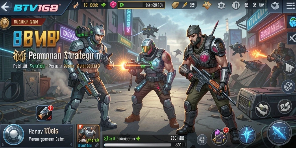 Tangkapan layar gameplay BTV168 menampilkan aksi strategi yang mendebarkan.