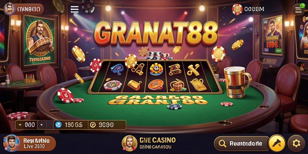 Tampilan gameplay Live Casino di GRANAT88 yang mengasyikkan.