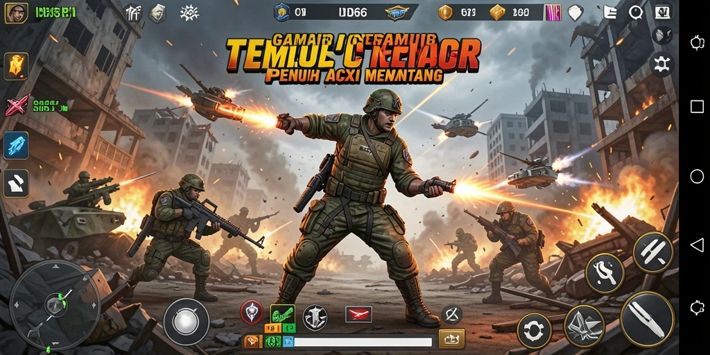Tampilan menegangkan dari gameplay TPS ID66 di tengah aksi.