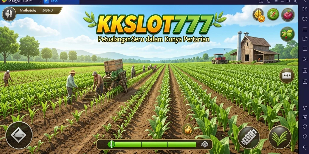 Menampilkan pemandangan ladang yang subur dan grafis yang menawan.