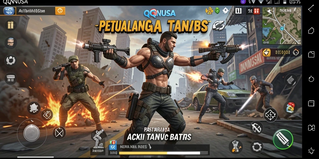 Tangkapan layar QQNUSA menunjukkan aksi pertempuran yang mendebarkan dan grafis yang memukau.