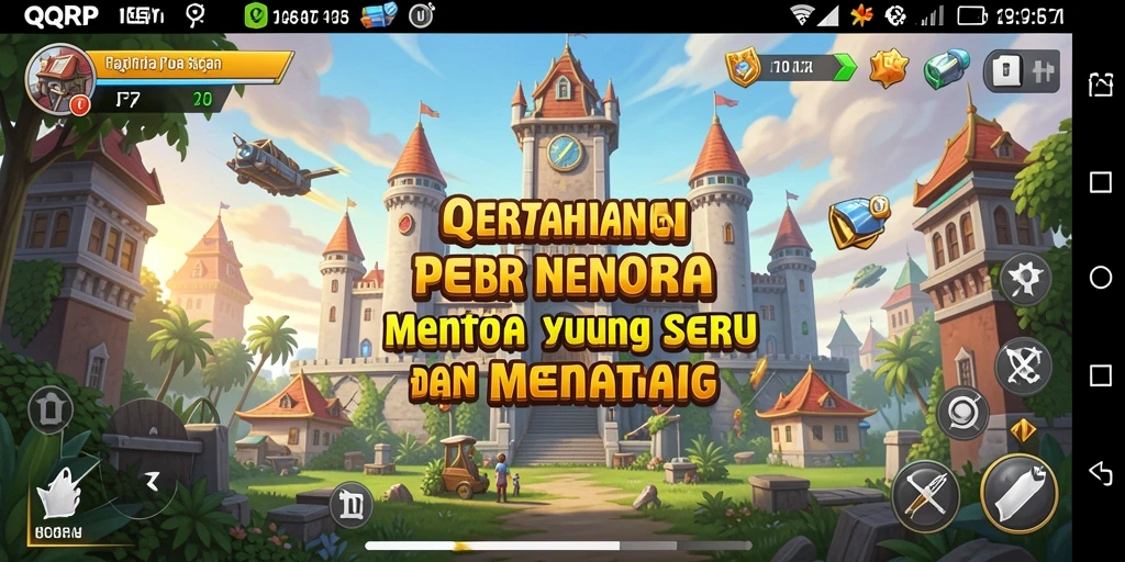 Tampilan gameplay QQRP dalam aksi Tower Defense yang mendebarkan.