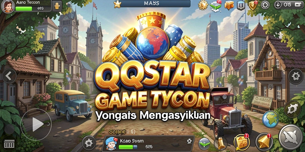 Tampilan gameplay QQSTAR yang menarik dan penuh strategi Tycoon.