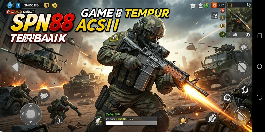 Tangkapan layar gameplay SPN88 yang menunjukkan aksi tembak-menembak yang intens.