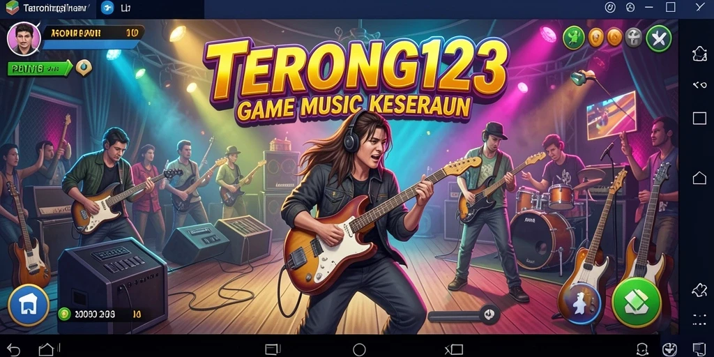 Tampilan gameplay <strong>TERONG123</strong> yang menakjubkan dengan berbagai pilihan lagu.